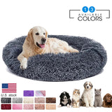 Donut Dog Bed Warm Soft Long Plush