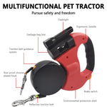 Automatic Dual Retractable Dog Leash with Light