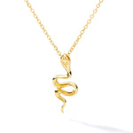 Snake Cobra Pendant Water Ripple Chain For Women Men