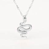 Snake Cobra Pendant Water Ripple Chain For Women Men