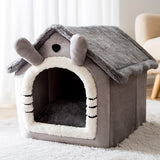 Warm Plush Pet Bed House Washable