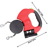 Automatic Dual Retractable Dog Leash with Light