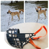 Adjustable Dog Muzzle Plastic Mask