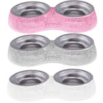 Double Pet Bowl Bling Bling Rhinestone