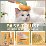 Pumpkin Pet Brush Self Cleaning