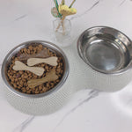 Double Pet Bowl Bling Bling Rhinestone