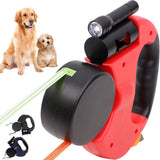 Automatic Dual Retractable Dog Leash with Light