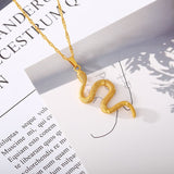 Snake Cobra Pendant Water Ripple Chain For Women Men