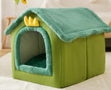 Warm Plush Pet Bed House Washable