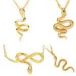 Snake Cobra Pendant Water Ripple Chain For Women Men